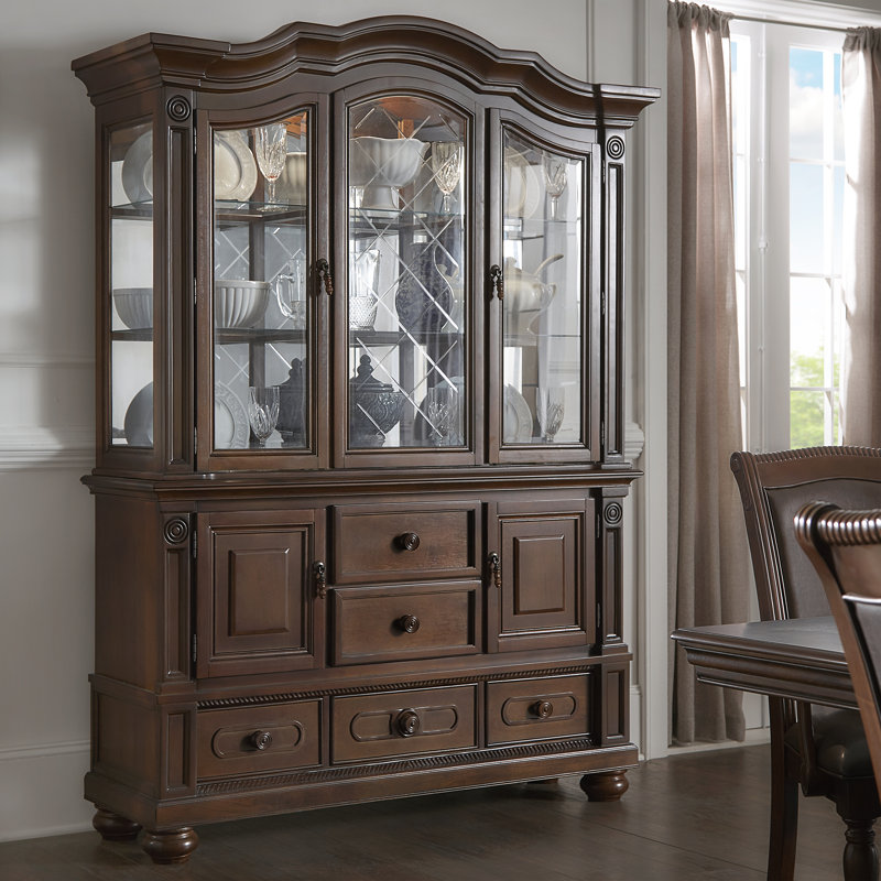 Kingstown Home 61'' Wide Solid Wood China Cabinet | Wayfair